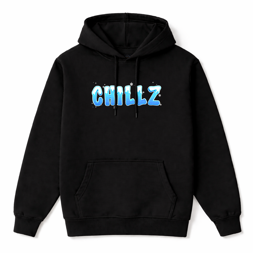 'CHILLZ' Snowcapped Icy Text Hoodie - Youth and Adult sizes - 4 colours