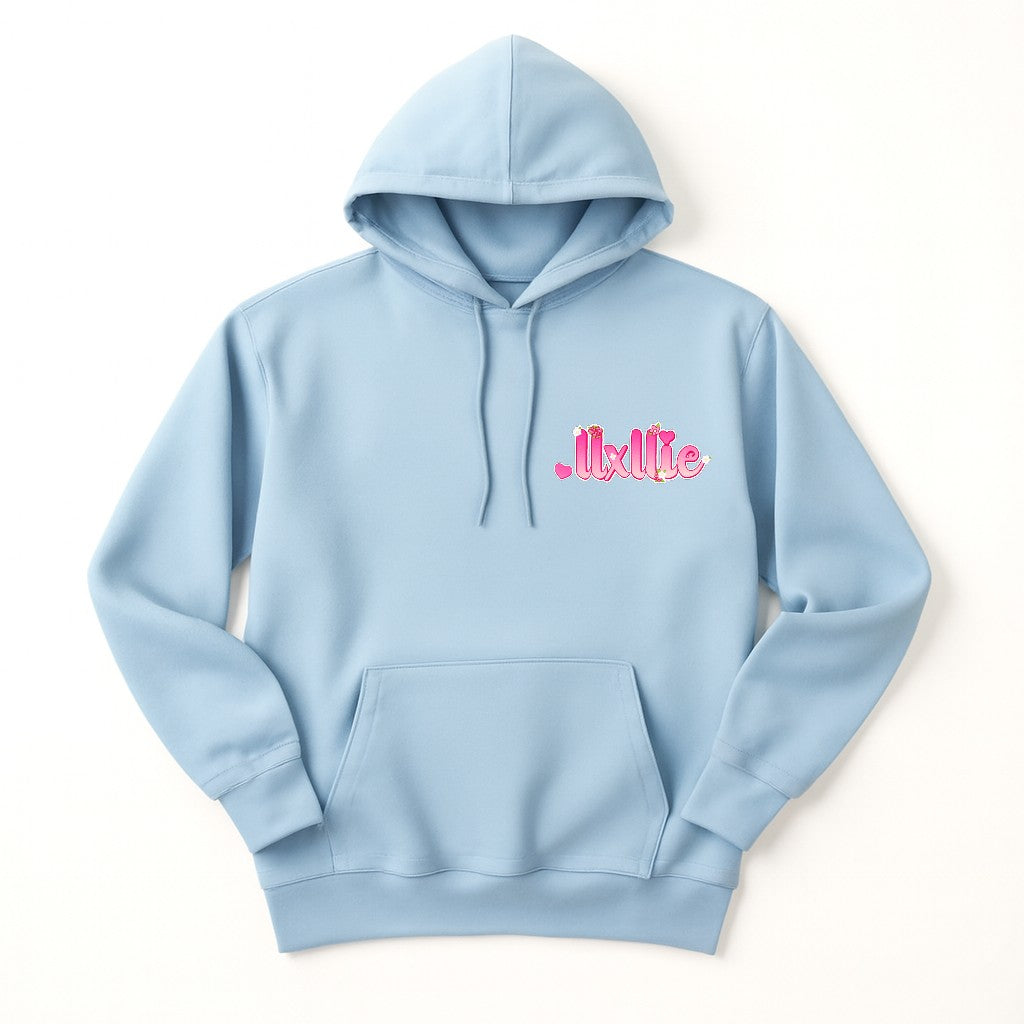 'llxllie' small text Hoodie - Youth and Adult sizes - 4 colours
