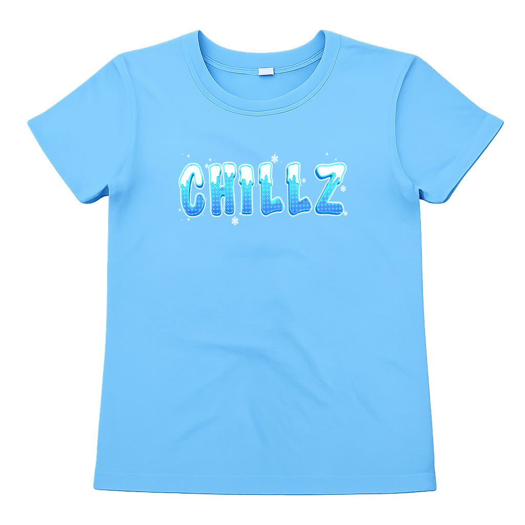 CHILLZ' Snowcapped Icy Text T-Shirt - Youth and Adult sizes - 4