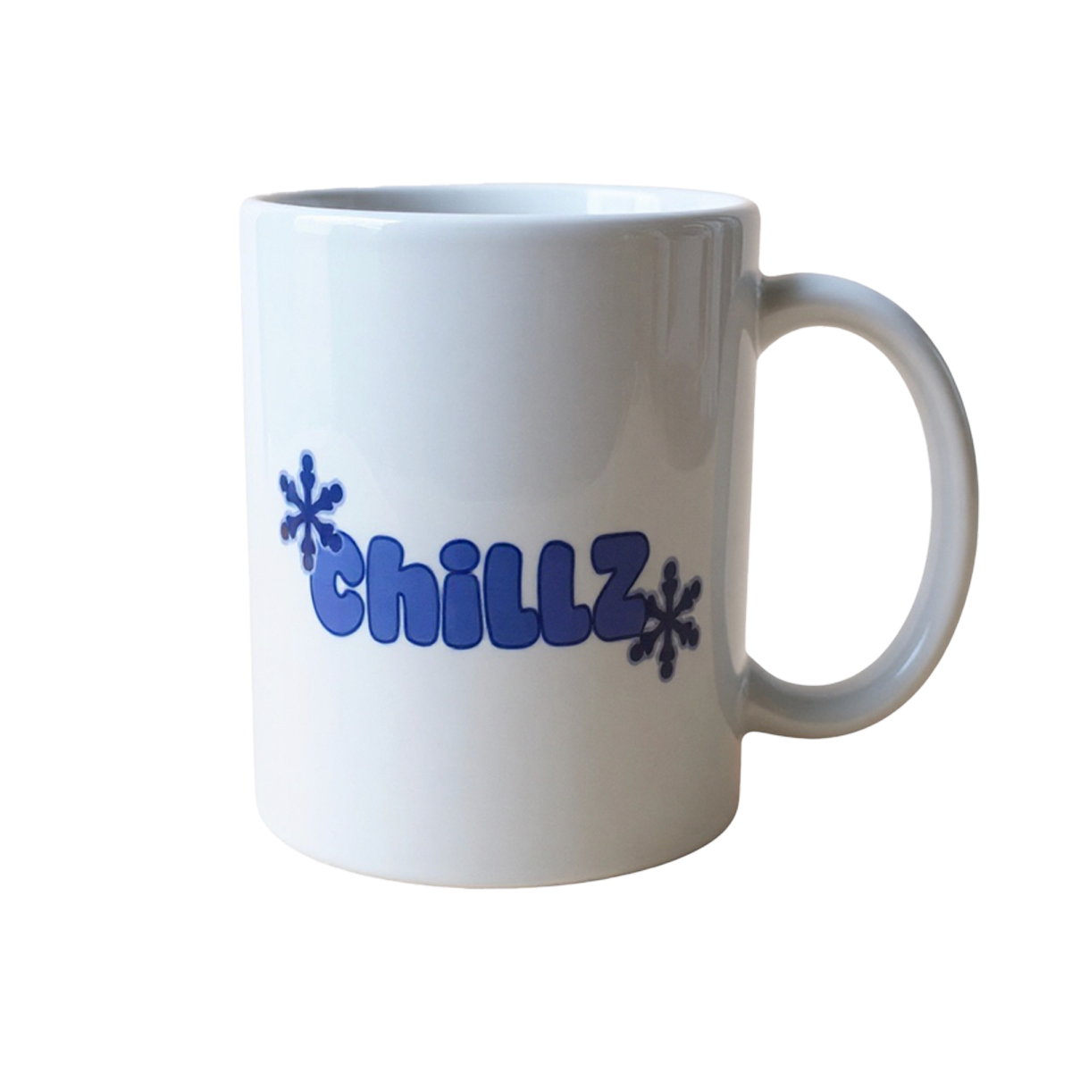 CHILLZ Snowflake text White Mug