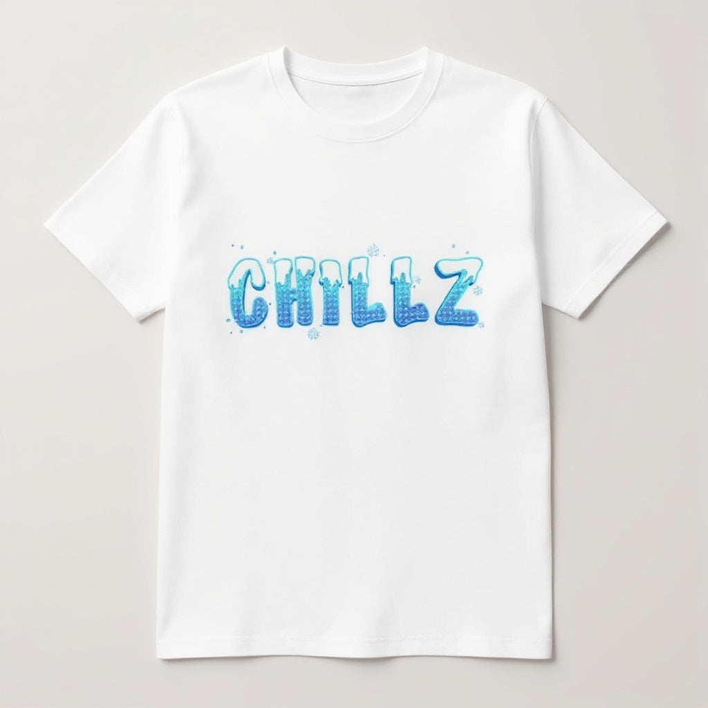 Kids Size - CHILLZ Snowapped Icy Text T-Shirt