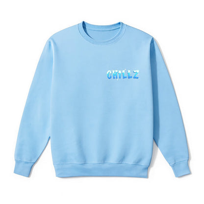 'Chillz' small text Sweater - Youth and Adult sizes - 4 colours