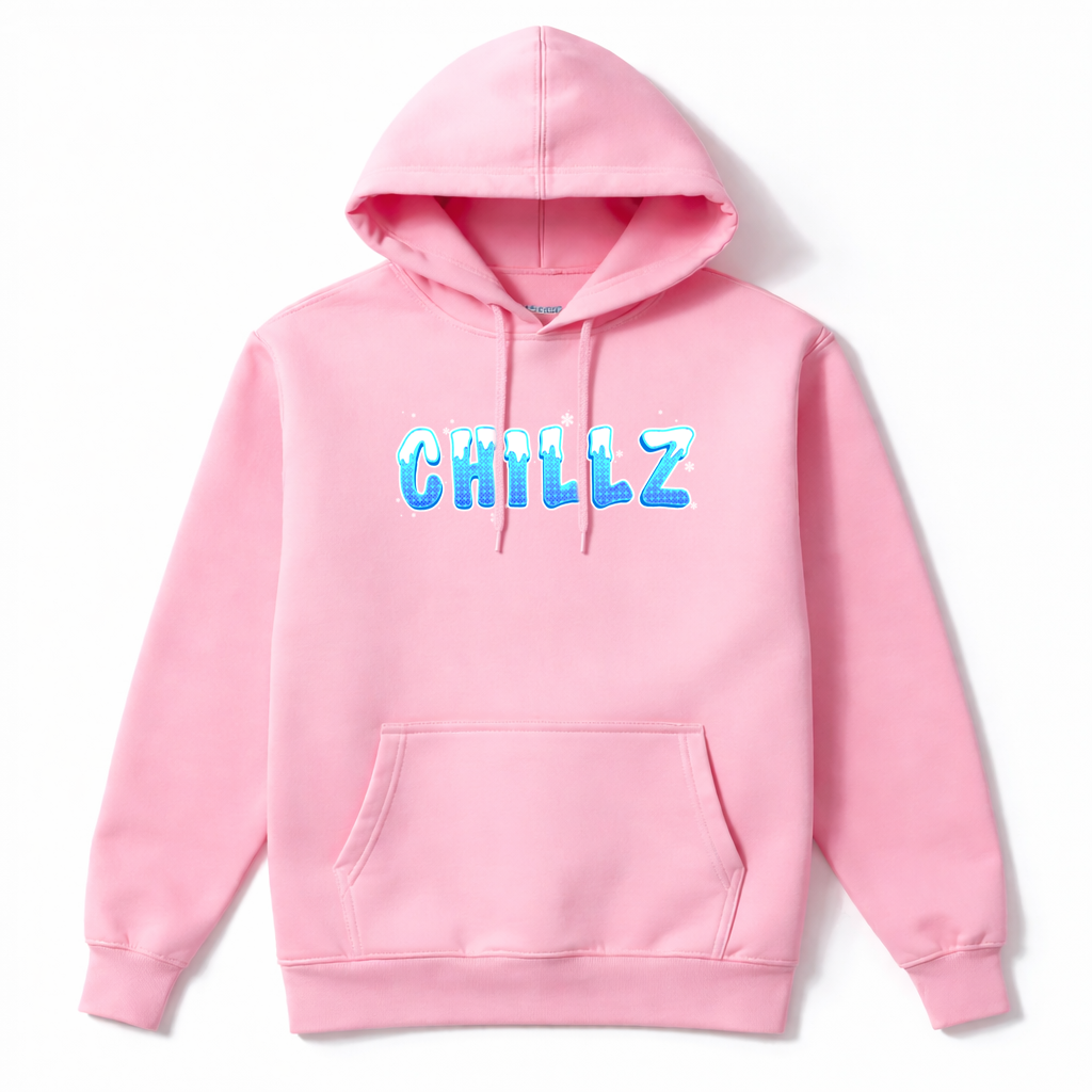 'CHILLZ' Snowcapped Icy Text Hoodie - Youth and Adult sizes - 4 colours