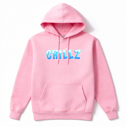 'CHILLZ' Snowcapped Icy Text Hoodie - Youth and Adult sizes - 4 colours