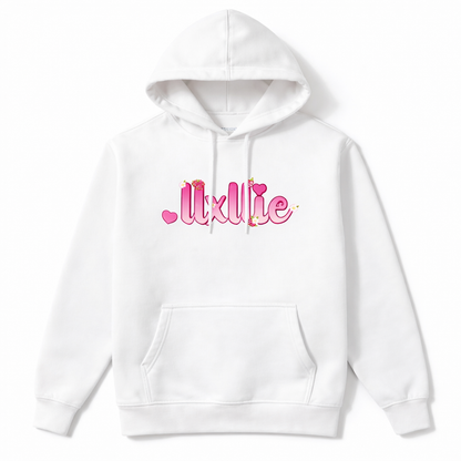 'llxllie' Flower Text Hoodie - Youth and Adult sizes - 4 colours