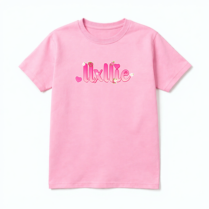 'llxllie' Flower Text T-Shirt - Youth and Adult sizes - 4 colours