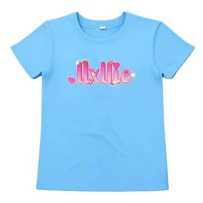 'llxllie' Flower Text T-Shirt - Youth and Adult sizes - 4 colours