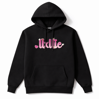 'llxllie' Flower Text Hoodie - Youth and Adult sizes - 4 colours