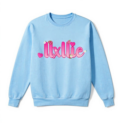 llxllie Flower Text Sweater