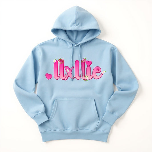 llxllie Flower Text Hoodie