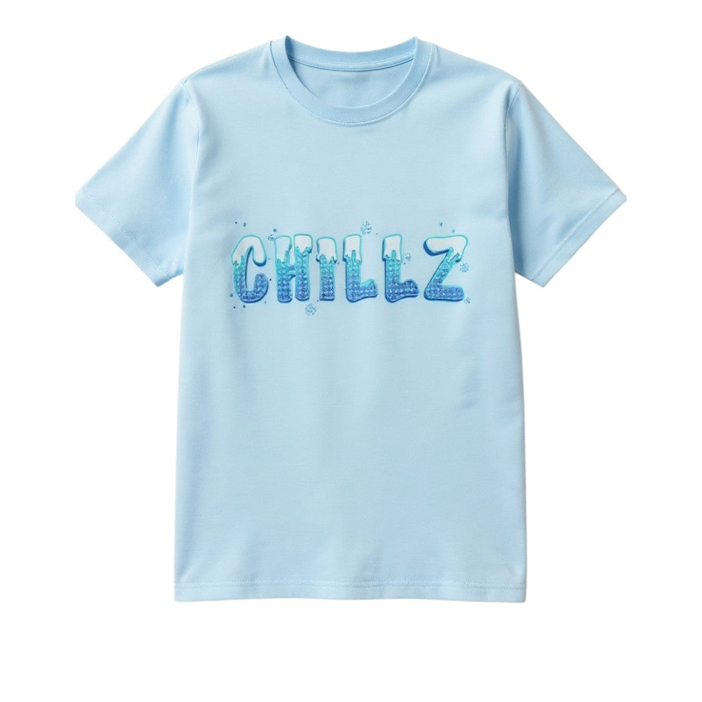 Kids Size - CHILLZ Snowapped Icy Text T-Shirt
