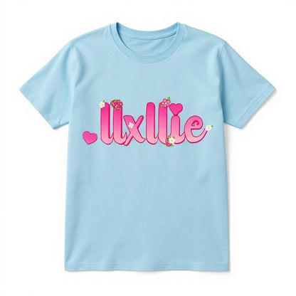 llxllie Flower Text T-Shirt