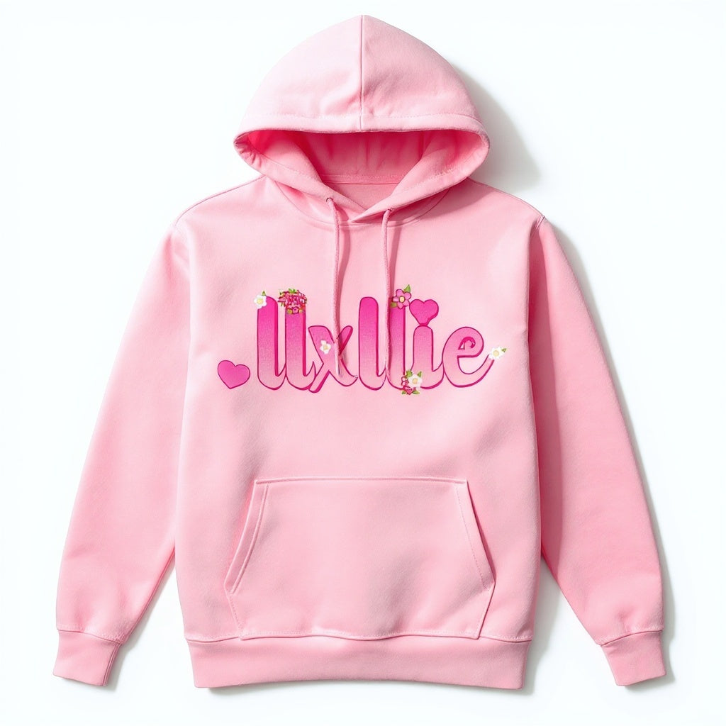 llxllie Flower Text Hoodie