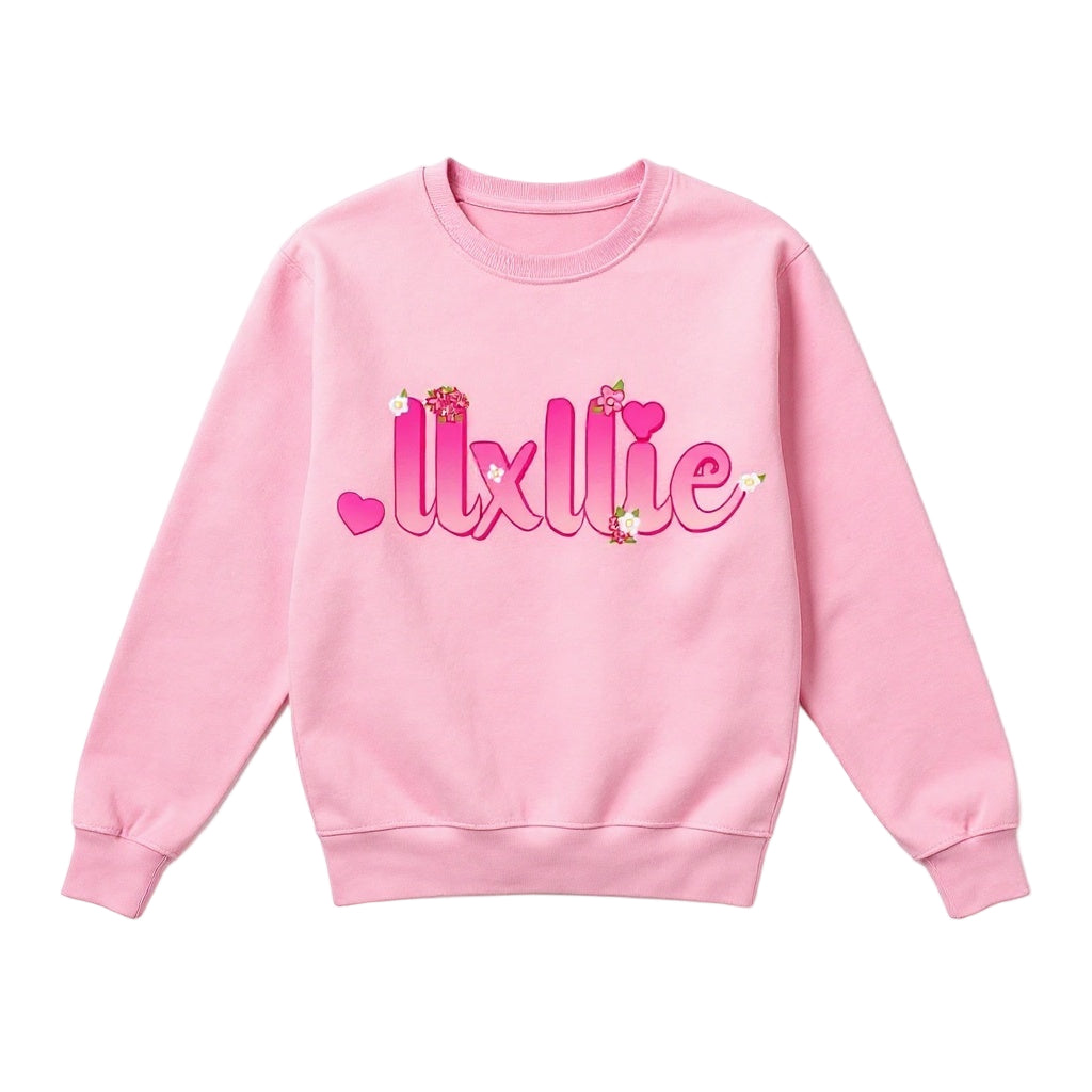 llxllie Flower Text Sweater