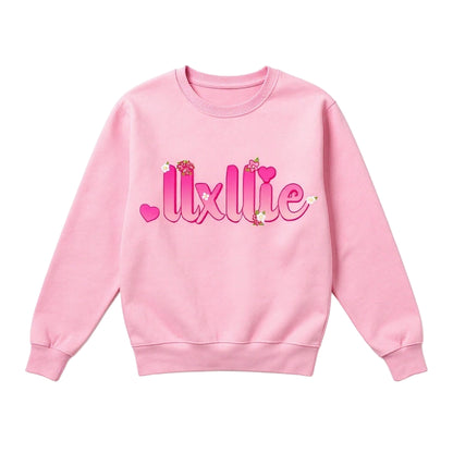 llxllie Flower Text Sweater