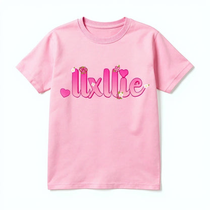 llxllie Flower Text T-Shirt