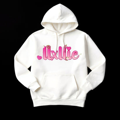 Kids Size - llxllie Flower Text Hoodie