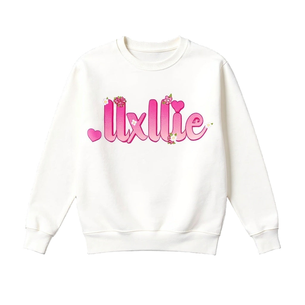llxllie Flower Text Sweater